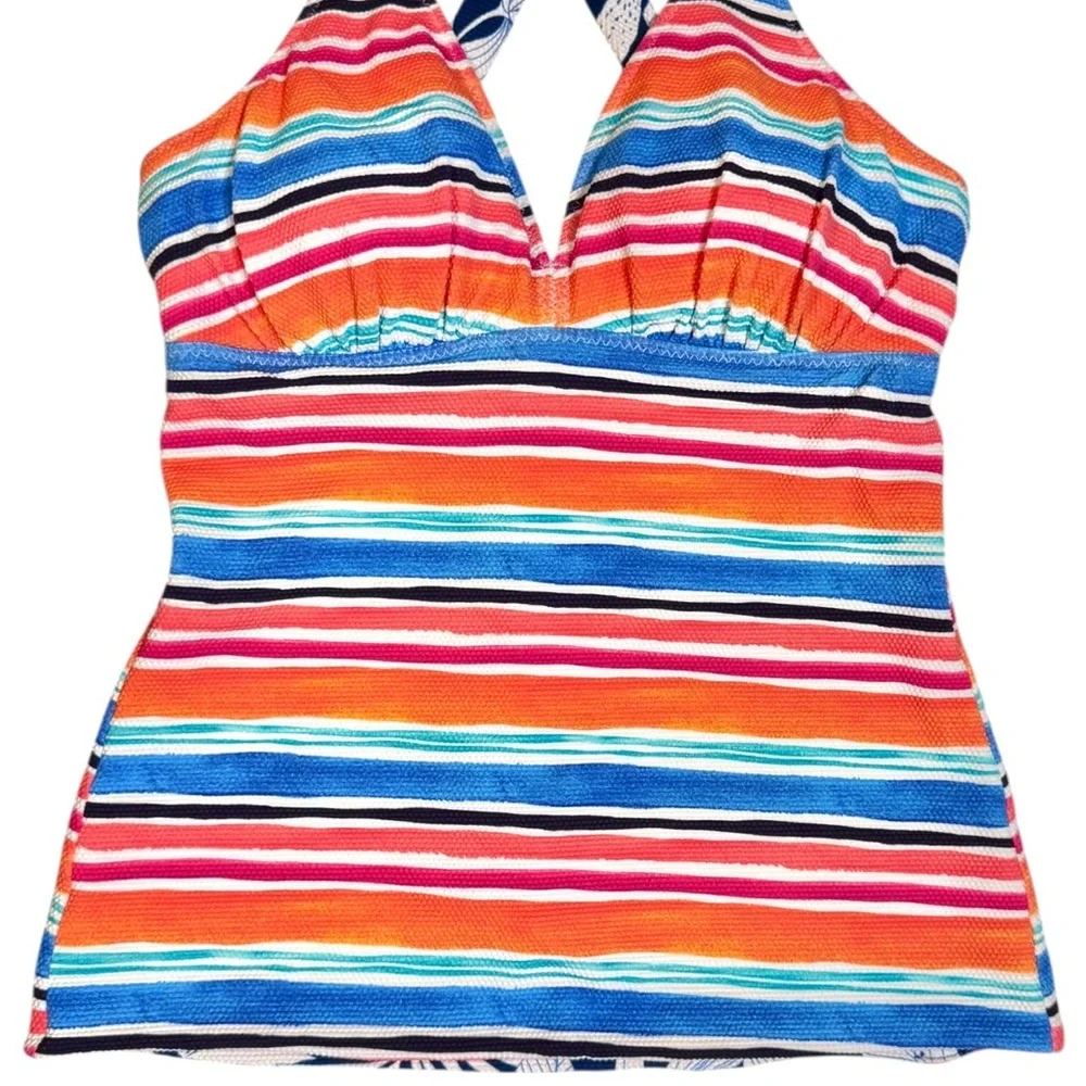 Tommy Bahama Island Cays Blooms Reversible Crossback Tankini Top